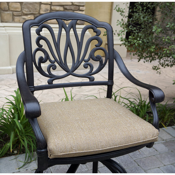 Three Posts™ Lebanon 5Piece Patio Bar Set with Cushions and 42'' Round